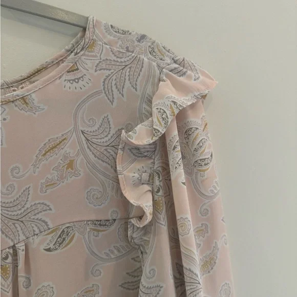 Loft Pink Floral Long Sleeve Shirt - Picture 3 of 7